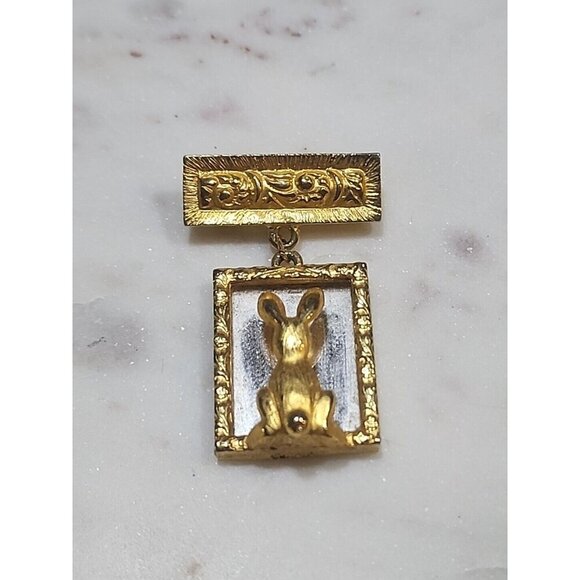Rabbit In The Looking Glass JJ Gold Plated - Picture 1 of 4